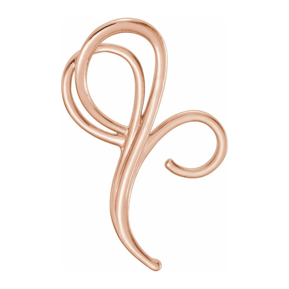 14K White or Rose Gold Freeform Slide Pendant, 18 x 28mm, Item P30638 by The Black Bow Jewelry Co.