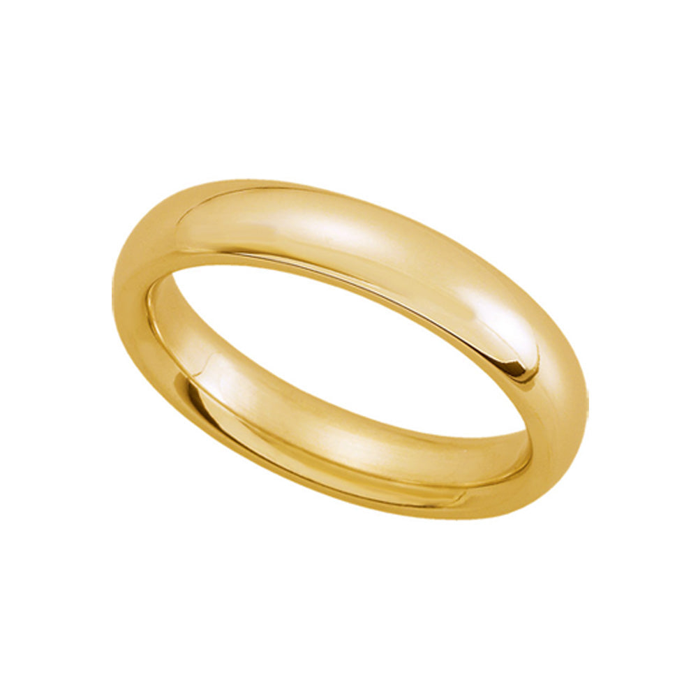 4mm Domed Comfort Fit Wedding Band in 14k Yellow Gold, Item R10165 by The Black Bow Jewelry Co.