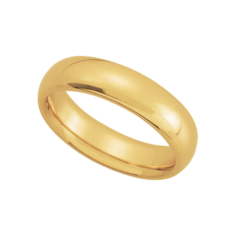 5mm Domed Comfort Fit Wedding Band in 14k Yellow Gold, Item R10171 by The Black Bow Jewelry Co.