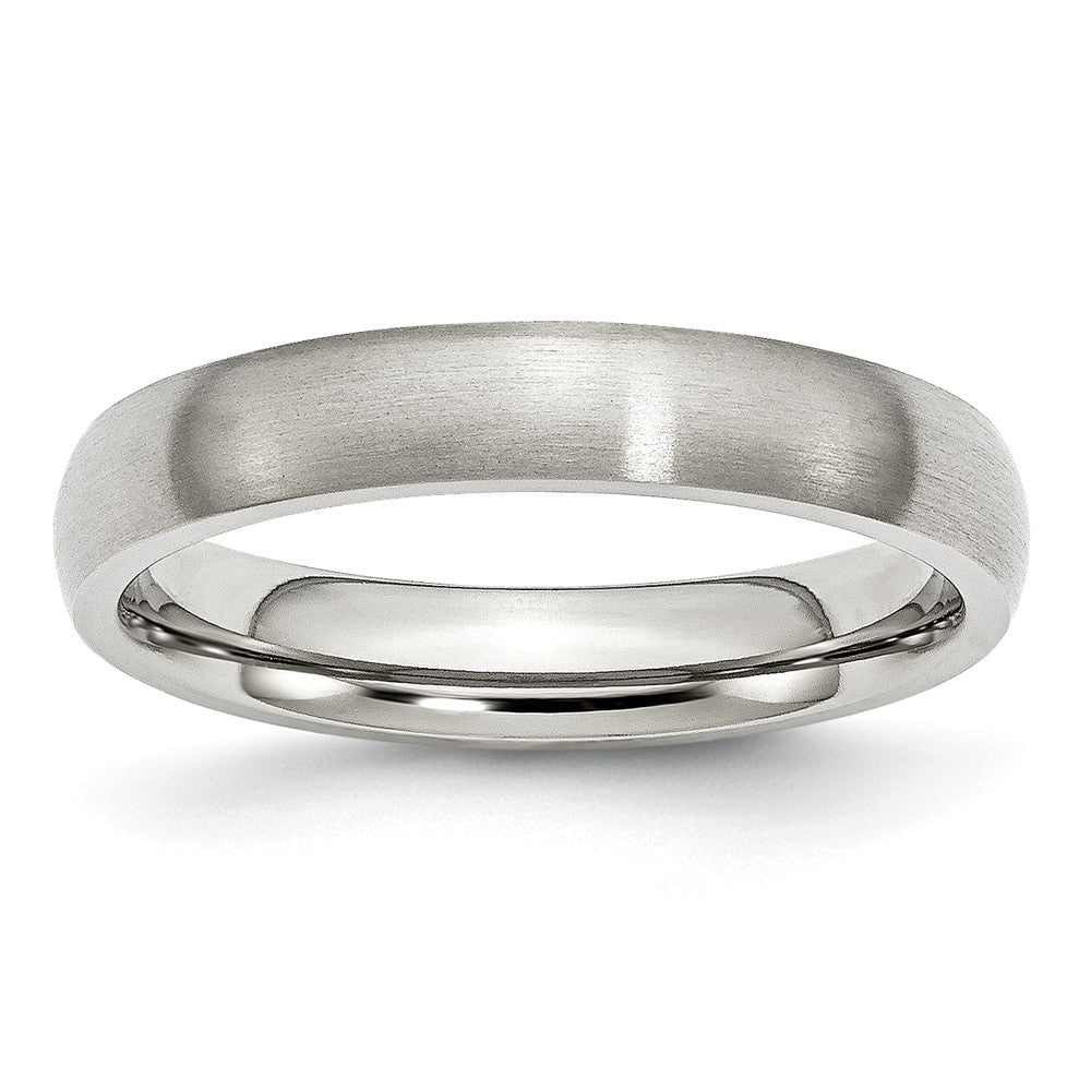 4mm Domed Sterling Silver Wedding Band, Heavy Comfort-Fit Style