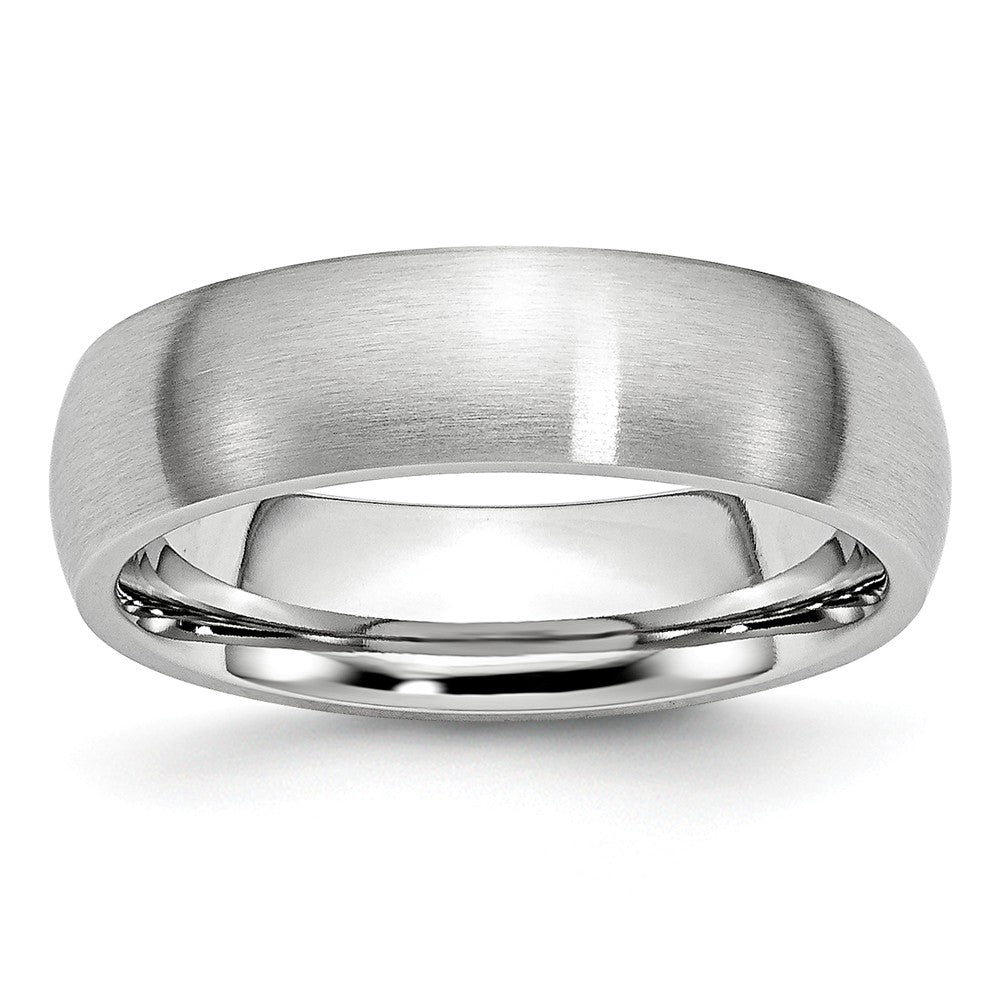 6mm Cobalt Slightly Domed Satin Standard Fit Band, Item R10449 by The Black Bow Jewelry Co.