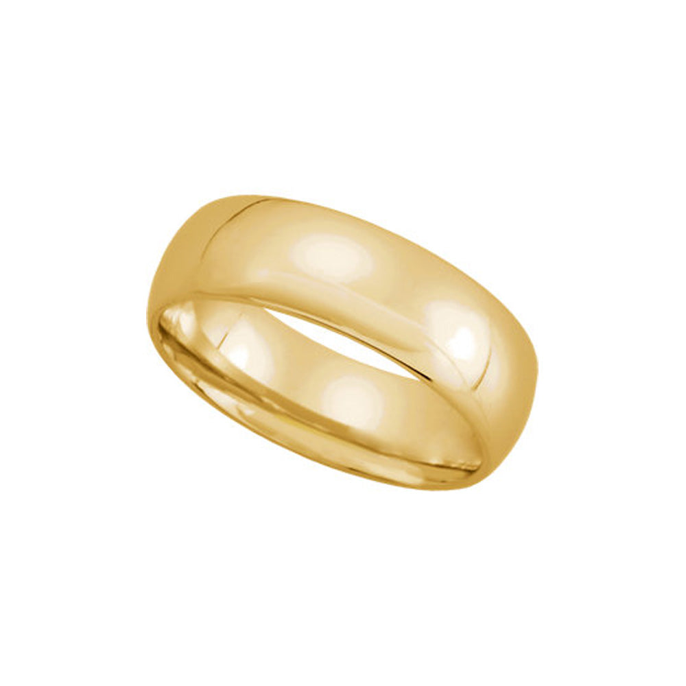 6mm Light Domed Comfort Fit Wedding Band in 10k Yellow Gold, Item R10485 by The Black Bow Jewelry Co.