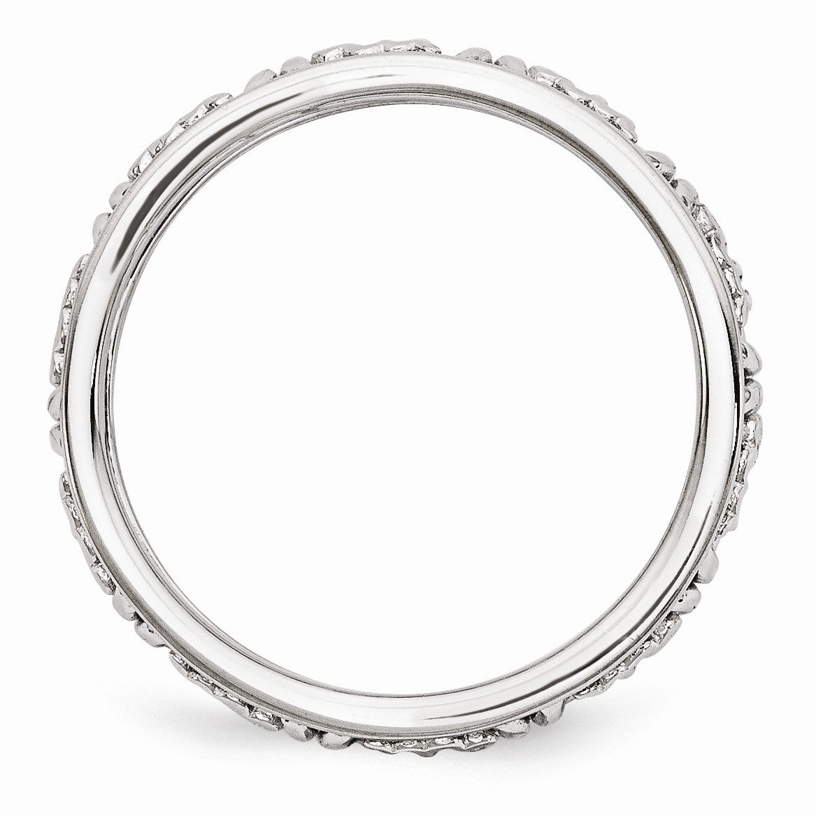Alternate view of the 4mm Sterling Silver Stackable Expressions Virgo Zodiac Ring by The Black Bow Jewelry Co.