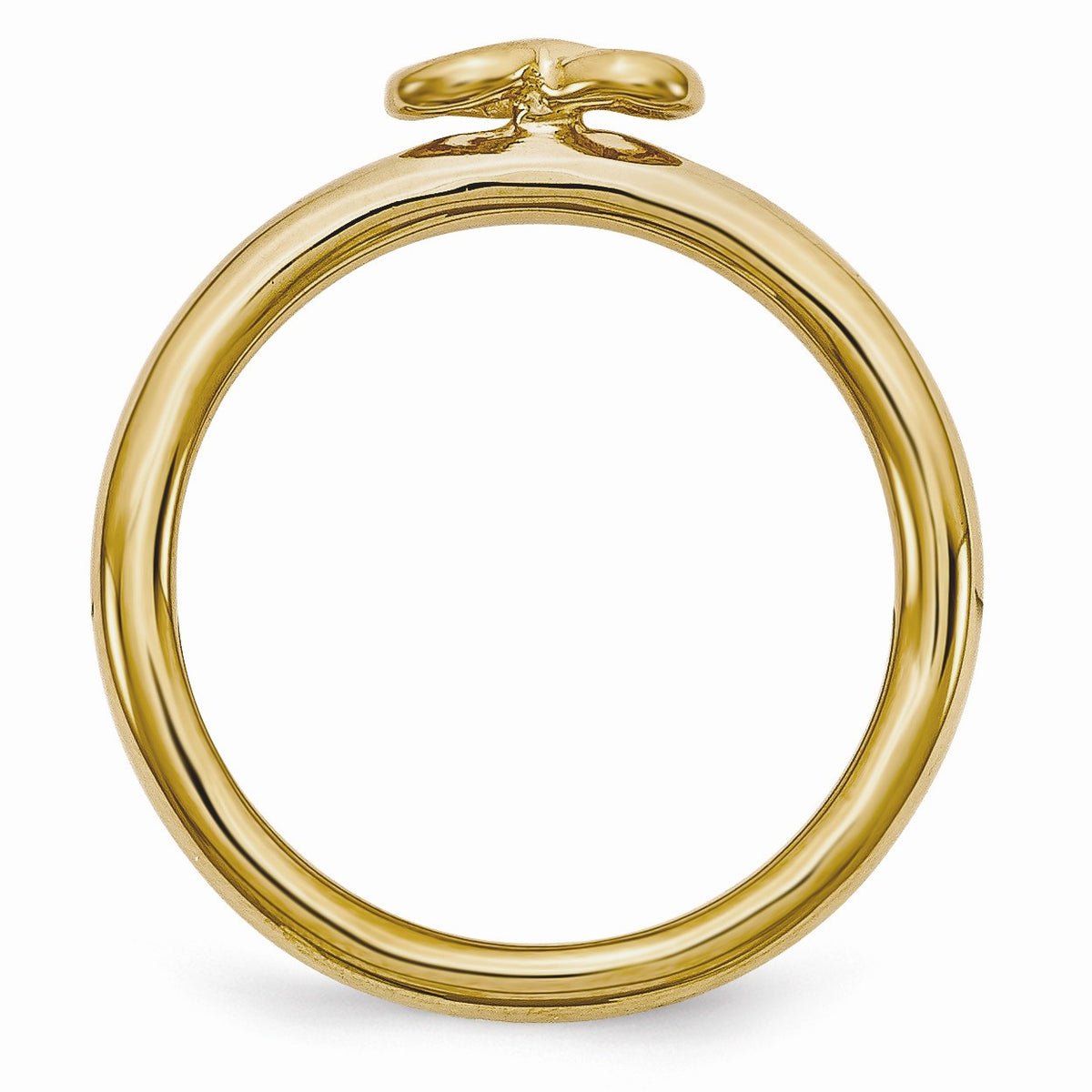 Alternate view of the Gold Tone Sterling Silver Stackable 2.5mm Infinity Symbol Ring by The Black Bow Jewelry Co.