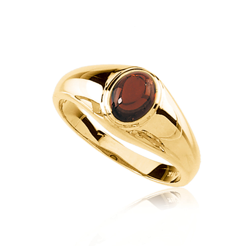 Mozambique Garnet Solitaire Ring in 14K Yellow Gold, Item R8265 by The Black Bow Jewelry Co.