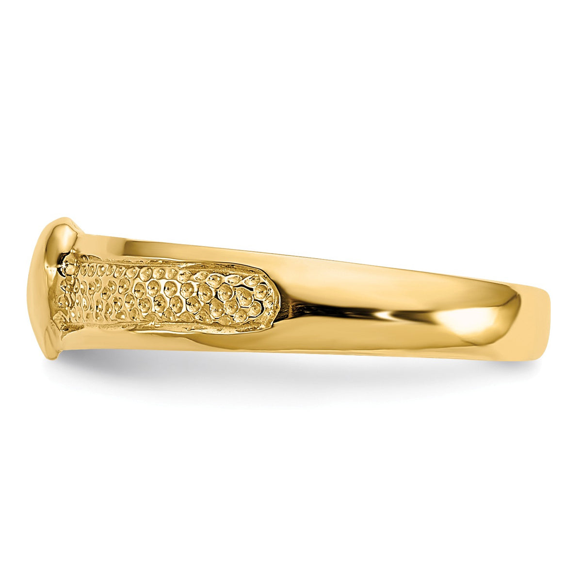 Alternate view of the Heart Toe Ring in 14 Karat Gold by The Black Bow Jewelry Co.