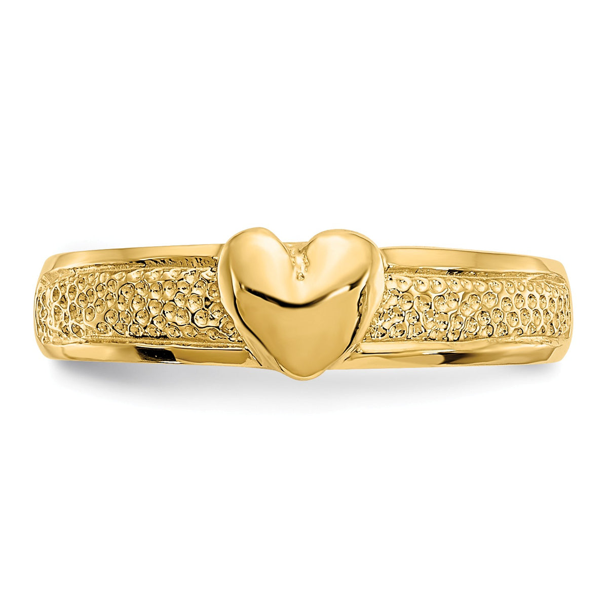 Alternate view of the Heart Toe Ring in 14 Karat Gold by The Black Bow Jewelry Co.