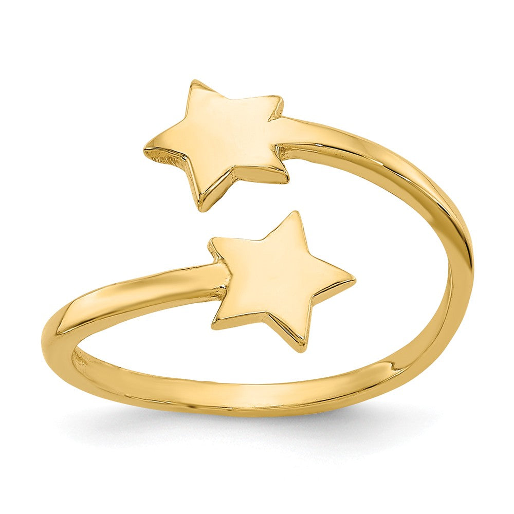 Star Toe Ring in 14 Karat Gold, Item R8424 by The Black Bow Jewelry Co.