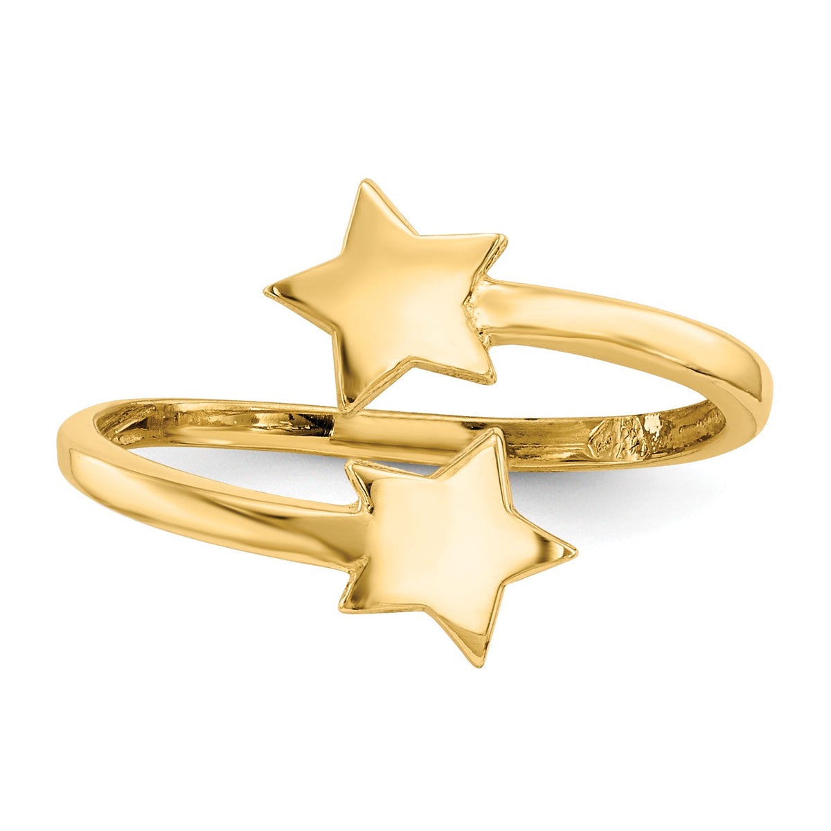 Alternate view of the Star Toe Ring in 14 Karat Gold by The Black Bow Jewelry Co.