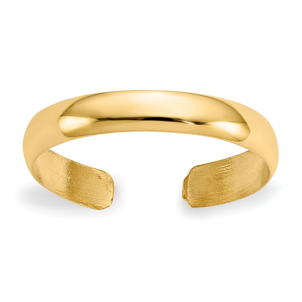 High Polished Toe Ring in 14 Karat Gold, Item R8434 by The Black Bow Jewelry Co.