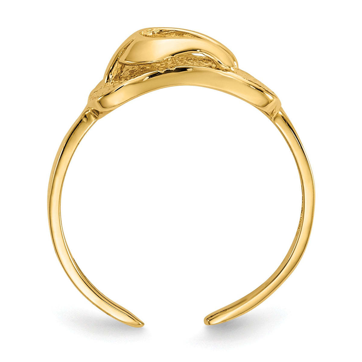 Alternate view of the Sandal Toe Ring in 14 Karat Gold by The Black Bow Jewelry Co.