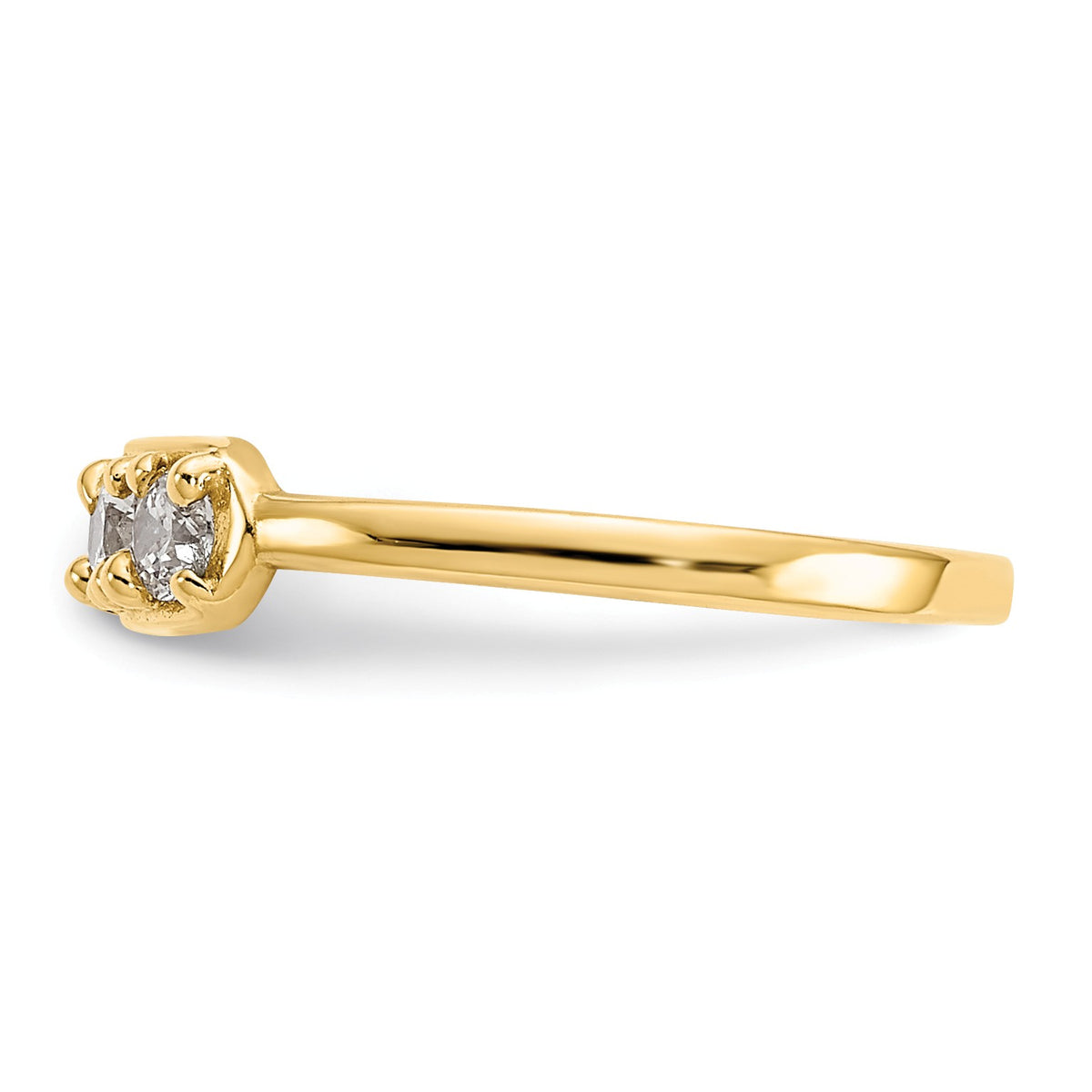 Alternate view of the Cubic Zirconia Toe Ring in 14 Karat Gold by The Black Bow Jewelry Co.