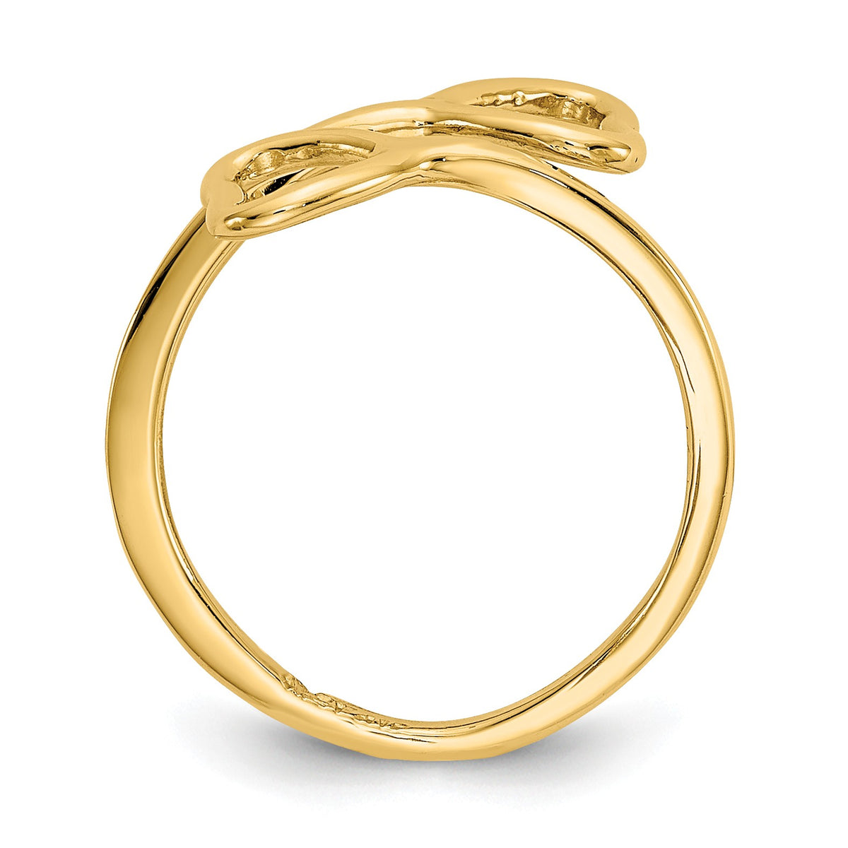 Alternate view of the Double Heart Toe Ring in 14 Karat Gold by The Black Bow Jewelry Co.