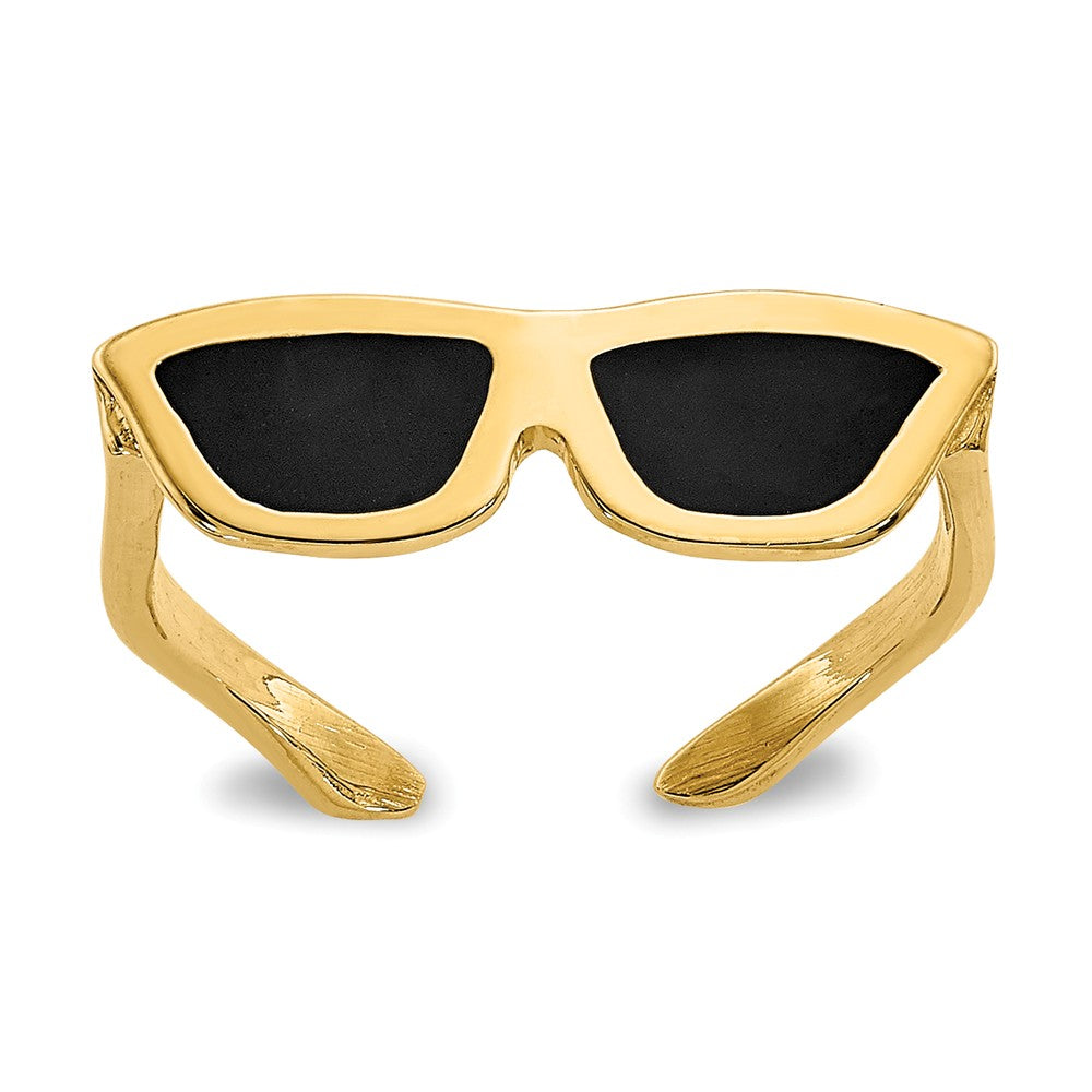 Enameled Sunglasses Toe Ring in 14 Karat Gold, Item R8476 by The Black Bow Jewelry Co.