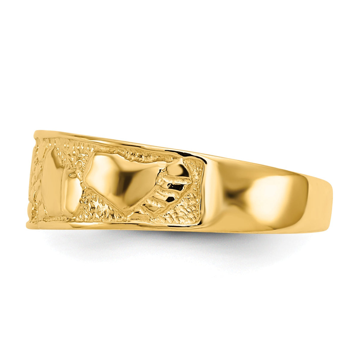 Alternate view of the Footprints Toe Ring in 14 Karat Gold by The Black Bow Jewelry Co.