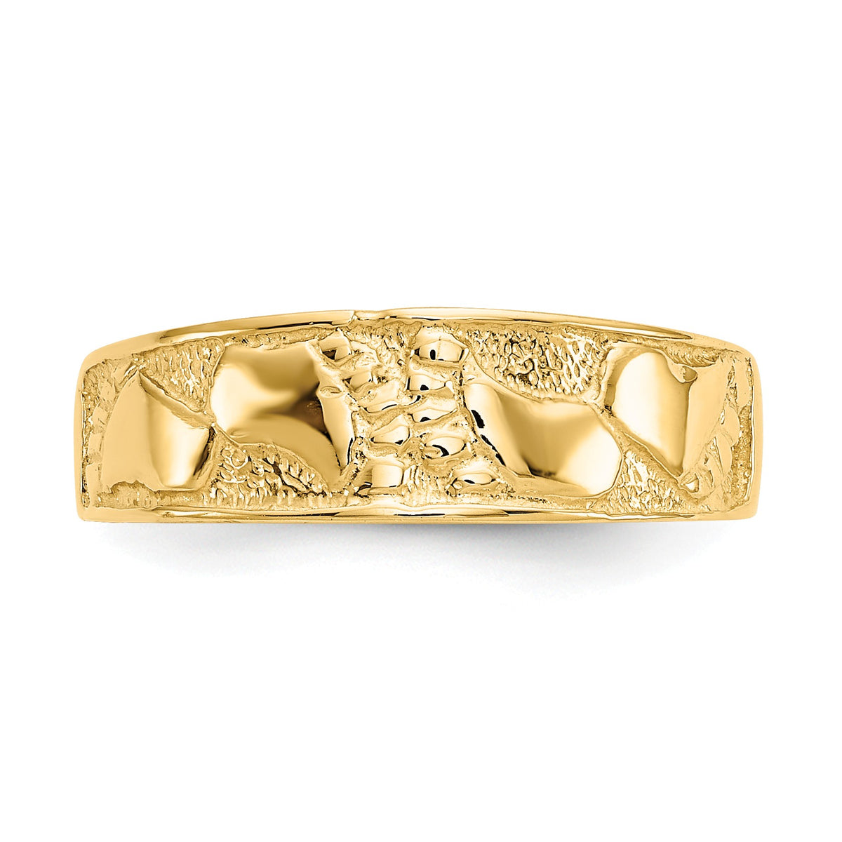 Alternate view of the Footprints Toe Ring in 14 Karat Gold by The Black Bow Jewelry Co.