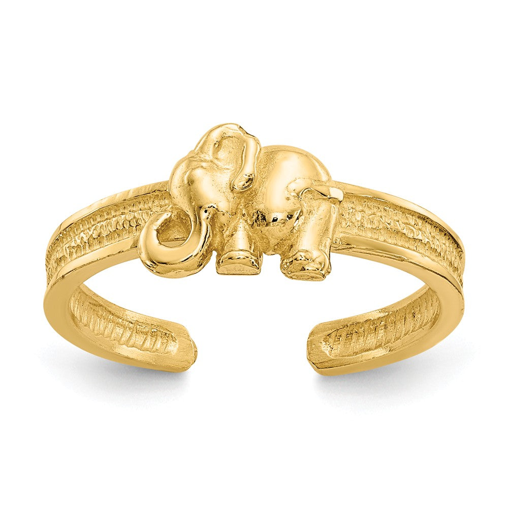 Elephant Toe Ring in 14 Karat Gold, Item R8491 by The Black Bow Jewelry Co.