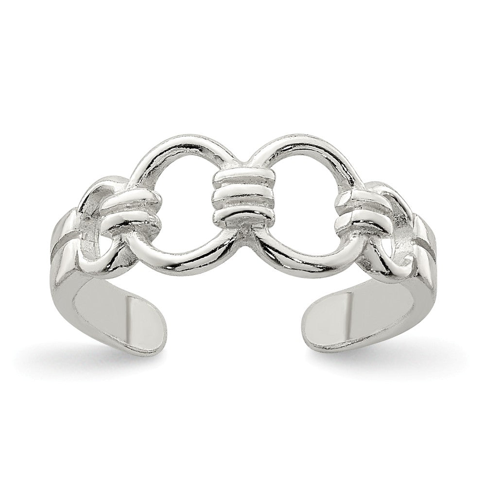 5mm Chain Link Toe Ring in Sterling Silver, Item R8531 by The Black Bow Jewelry Co.