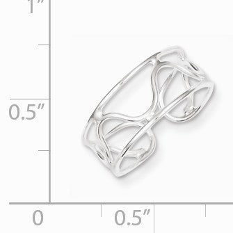 Alternate view of the Wave Toe Ring in Sterling Silver by The Black Bow Jewelry Co.