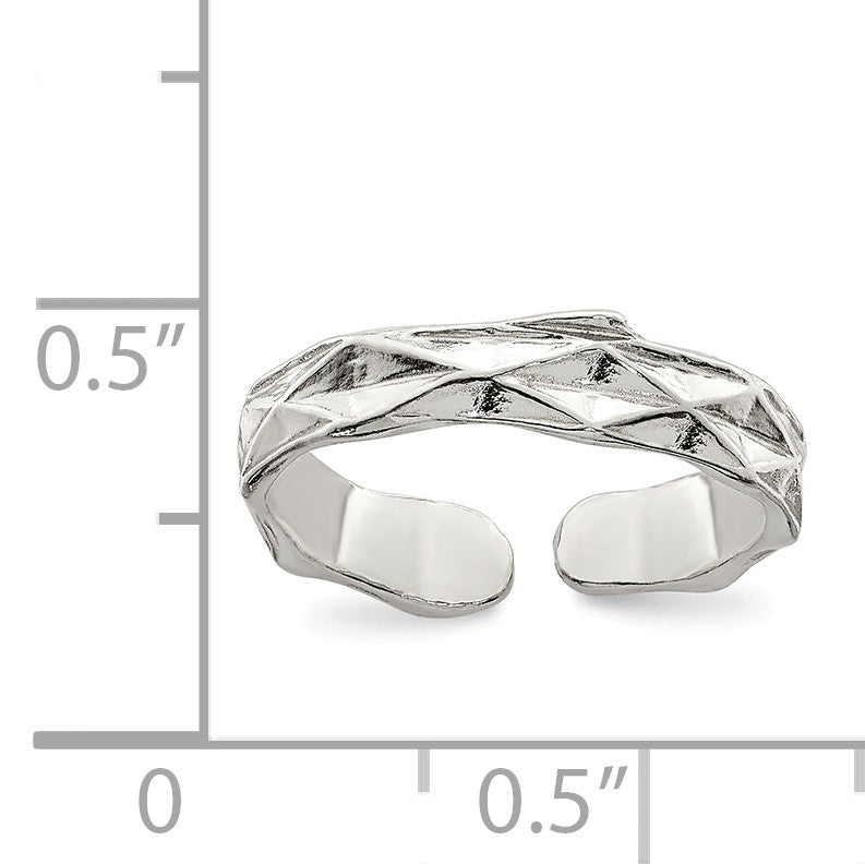 Alternate view of the 3mm Sterling Silver Toe Ring by The Black Bow Jewelry Co.