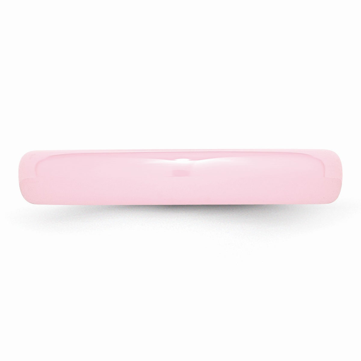 Alternate view of the Pink Ceramic, 4mm Domed Comfort Fit Band by The Black Bow Jewelry Co.