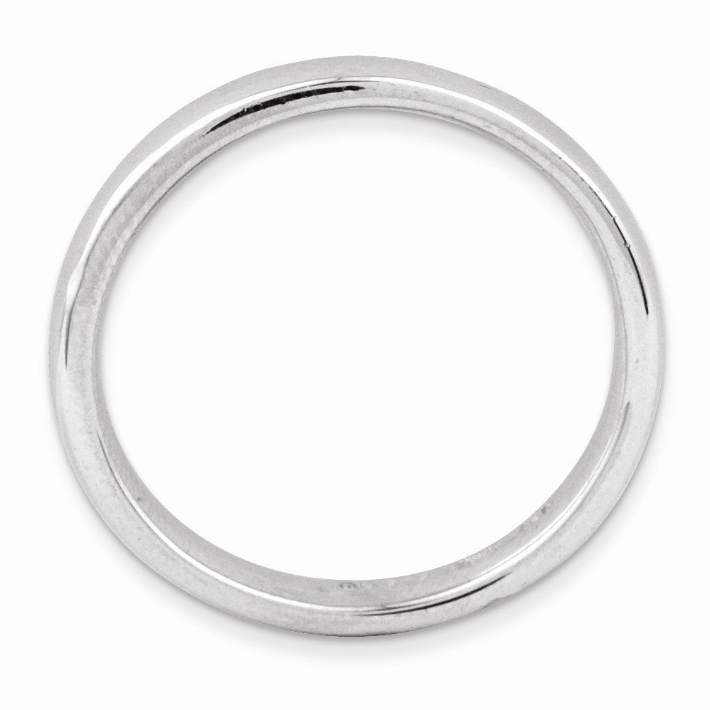 Alternate view of the 3.25mm Sterling Silver Stackable Polished Band by The Black Bow Jewelry Co.