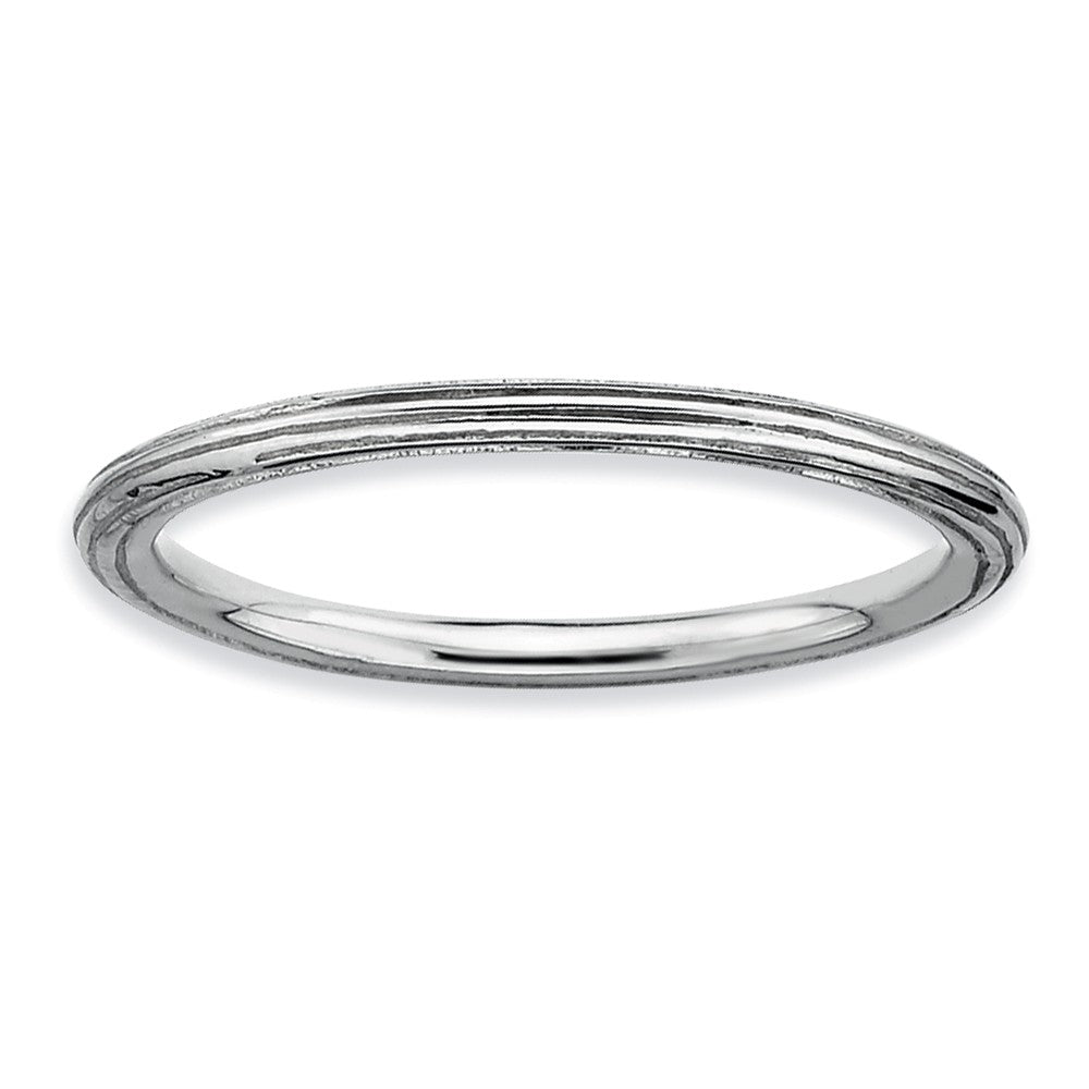 1.5mm Stackable Sterling Silver Simply Elegant Band, Item R9515 by The Black Bow Jewelry Co.