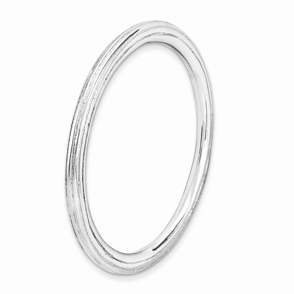 Alternate view of the 1.5mm Stackable Sterling Silver Simply Elegant Band by The Black Bow Jewelry Co.