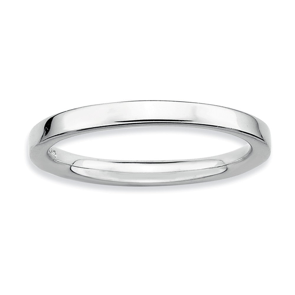 2.25mm Stackable Sterling Silver Semi Rounded Band, Item R9543 by The Black Bow Jewelry Co.