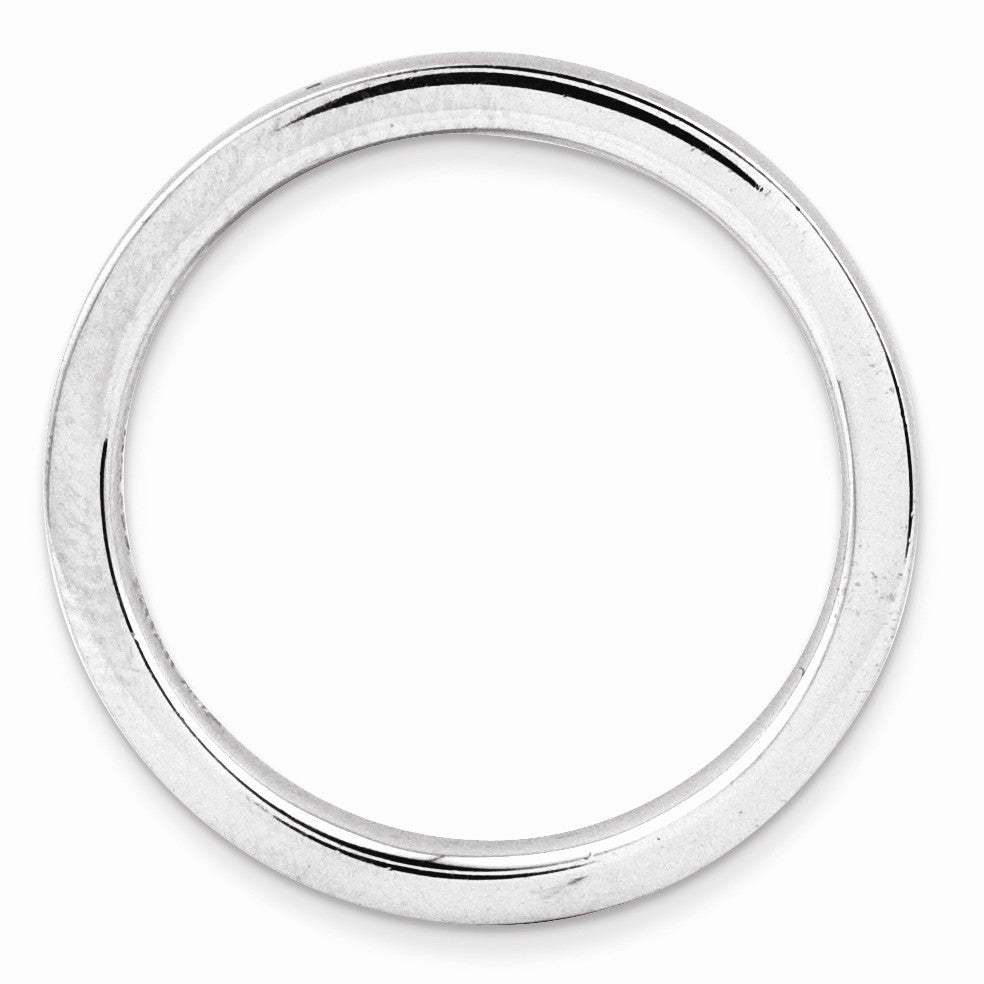Alternate view of the 2.25mm Stackable Sterling Silver Semi Rounded Band by The Black Bow Jewelry Co.