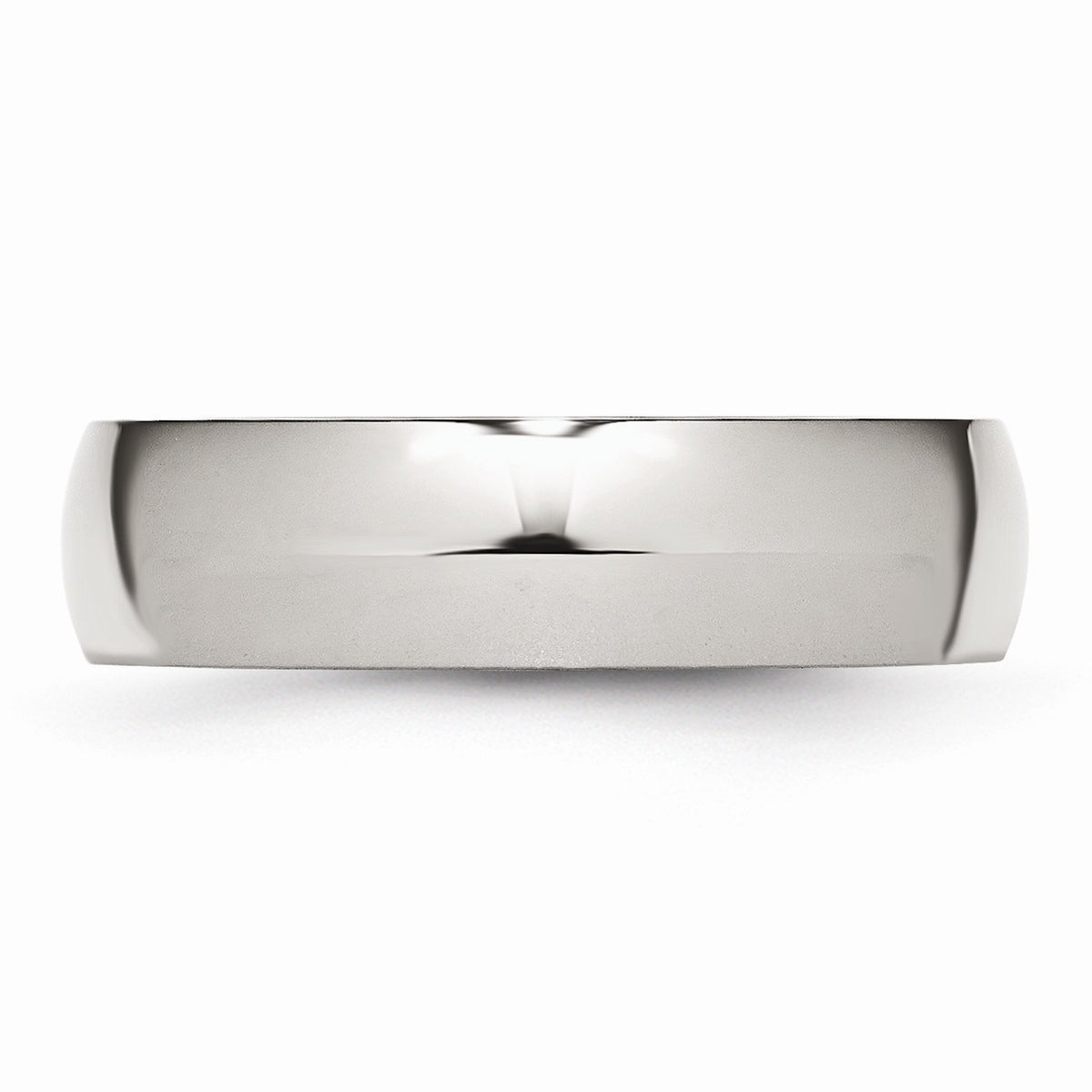 Alternate view of the Stainless Steel Domed 6mm Polished Comfort Fit Band by The Black Bow Jewelry Co.