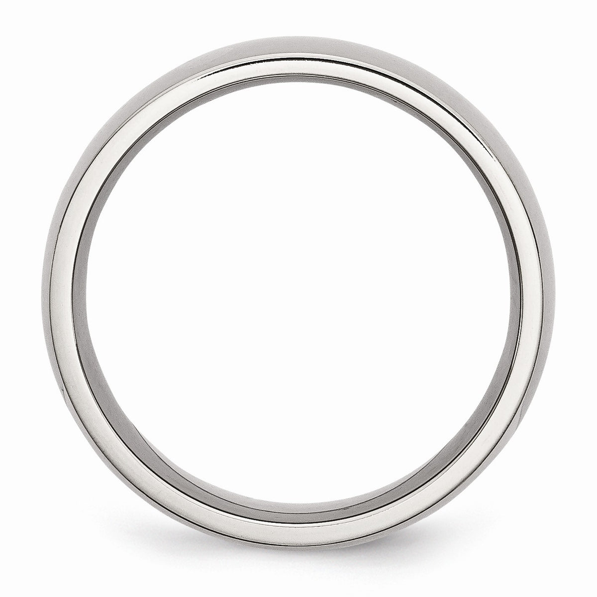 Alternate view of the Stainless Steel Domed 8mm Polished Comfort Fit Band by The Black Bow Jewelry Co.