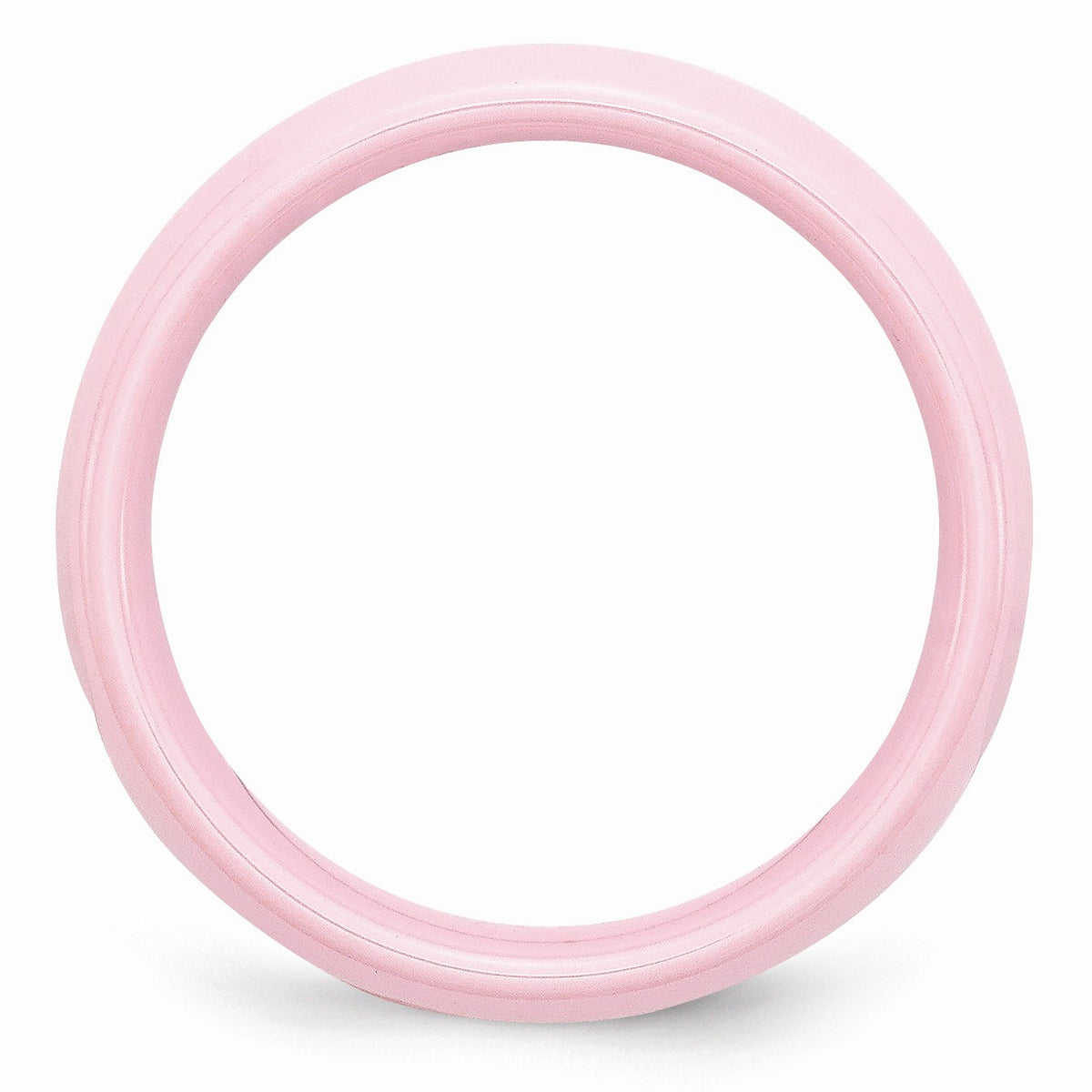 Alternate view of the Pink Ceramic, 6mm Polished Domed Comfort Fit Band by The Black Bow Jewelry Co.