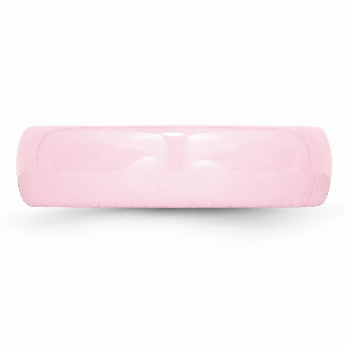 Alternate view of the Pink Ceramic, 6mm Polished Domed Comfort Fit Band by The Black Bow Jewelry Co.