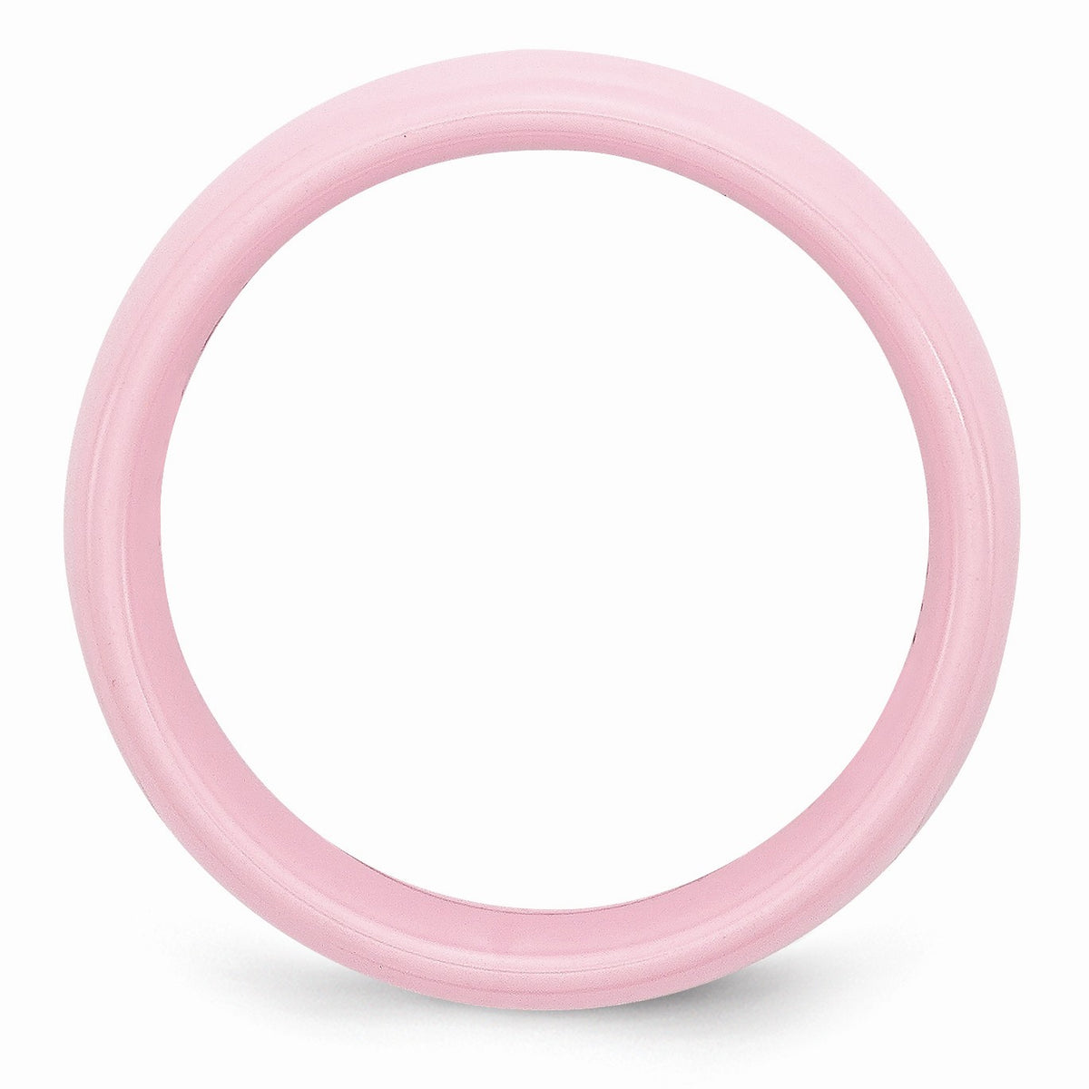 Alternate view of the Pink Ceramic, 8mm Polished Domed Comfort Fit Band by The Black Bow Jewelry Co.