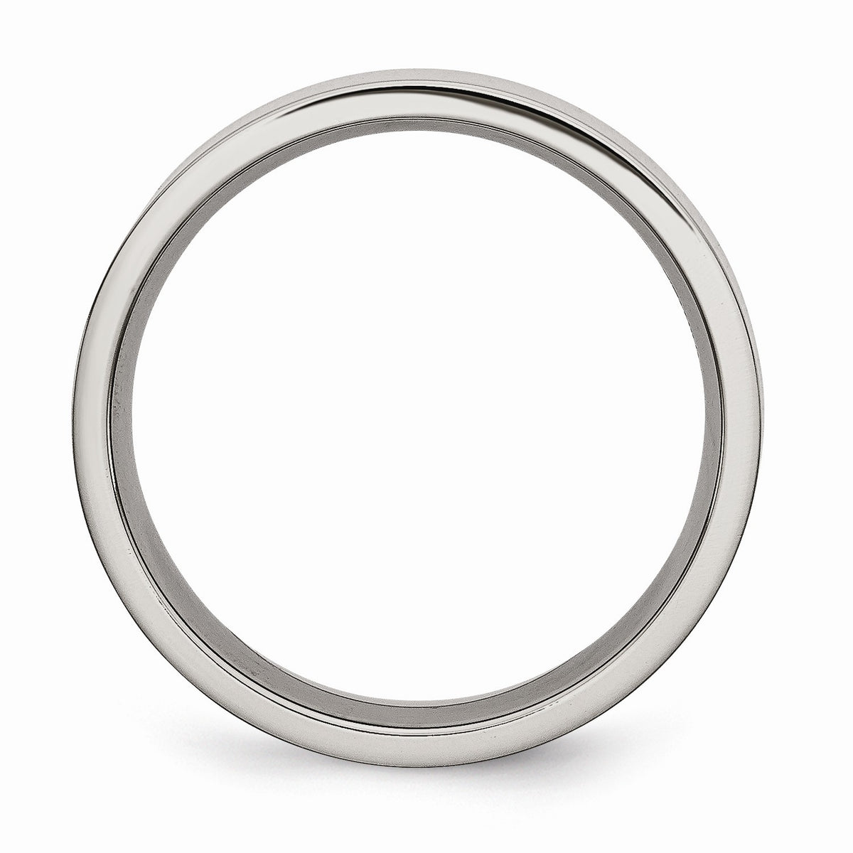 Alternate view of the Titanium 6mm Polished Flat Standard Fit Band by The Black Bow Jewelry Co.