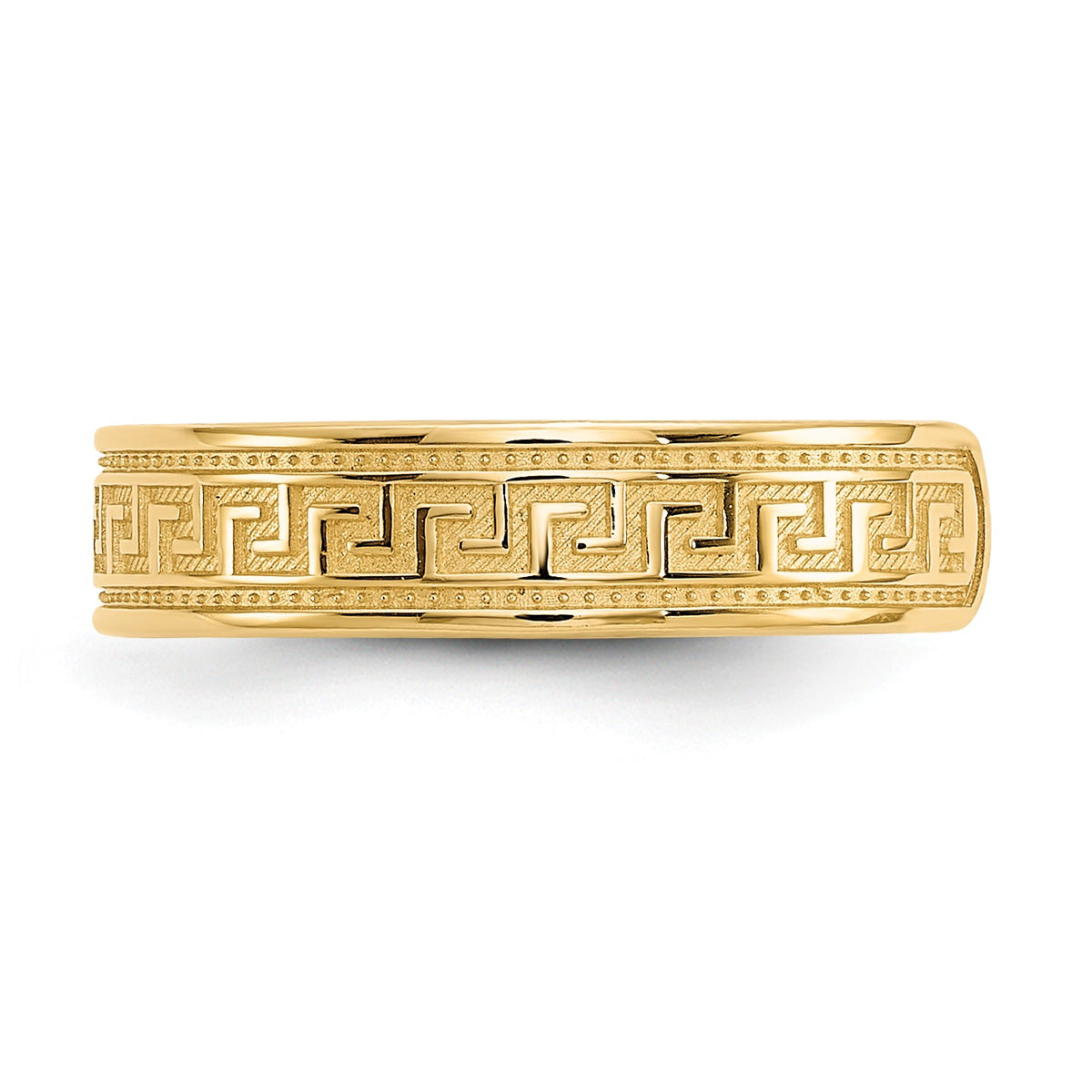 Alternate view of the Greek Key Toe Ring in 14K Yellow Gold by The Black Bow Jewelry Co.