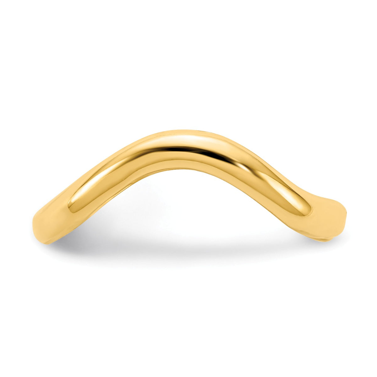 Alternate view of the Polished Curved Toe Ring in 14K Yellow Gold by The Black Bow Jewelry Co.