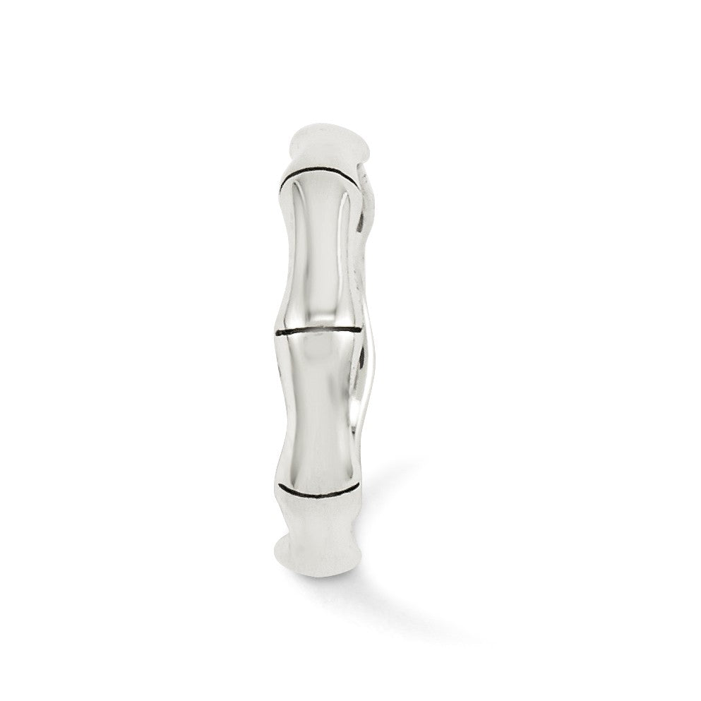 Alternate view of the Antiqued Bamboo Shaped Toe Ring in Sterling Silver by The Black Bow Jewelry Co.