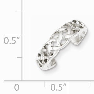Alternate view of the Celtic Weave Toe Ring in Sterling Silver by The Black Bow Jewelry Co.
