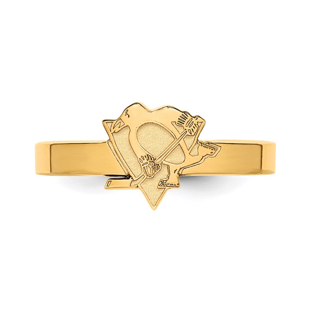 Alternate view of the Sterling S. 14k Yellow Gold Plated NHL Pittsburgh Penguins Toe Ring by The Black Bow Jewelry Co.