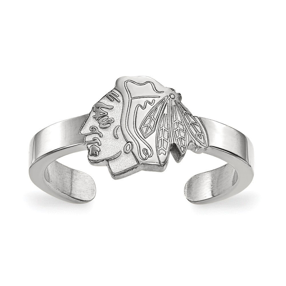 Sterling Silver NHL Chicago Blackhawks Toe Ring, Item T8181 by The Black Bow Jewelry Co.