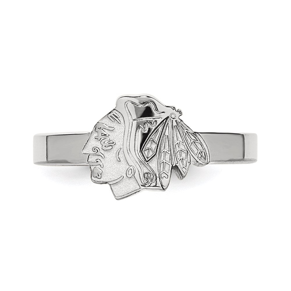 Alternate view of the Sterling Silver NHL Chicago Blackhawks Toe Ring by The Black Bow Jewelry Co.