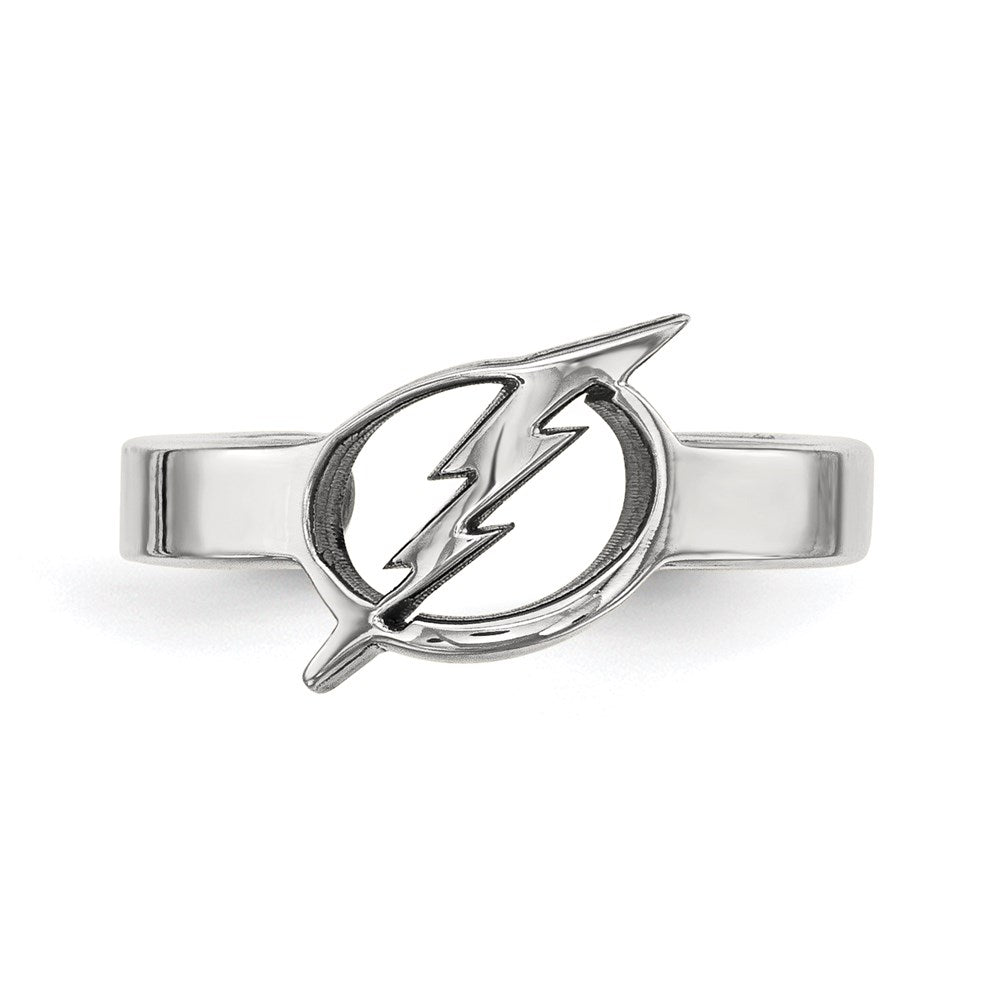 Alternate view of the Sterling Silver NHL Tampa Bay Lightning Toe Ring by The Black Bow Jewelry Co.