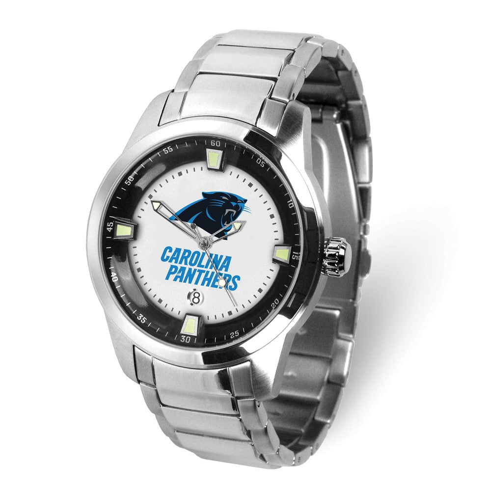 NFL Mens Carolina Panthers Titan Watch, Item W10502 by The Black Bow Jewelry Co.