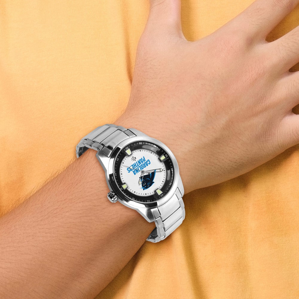 Alternate view of the NFL Mens Carolina Panthers Titan Watch by The Black Bow Jewelry Co.