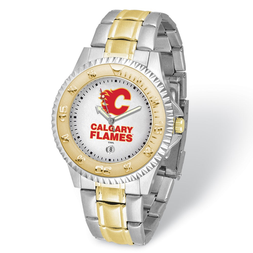 NHL Mens Calgary Flames Competitor Watch, Item W10596 by The Black Bow Jewelry Co.