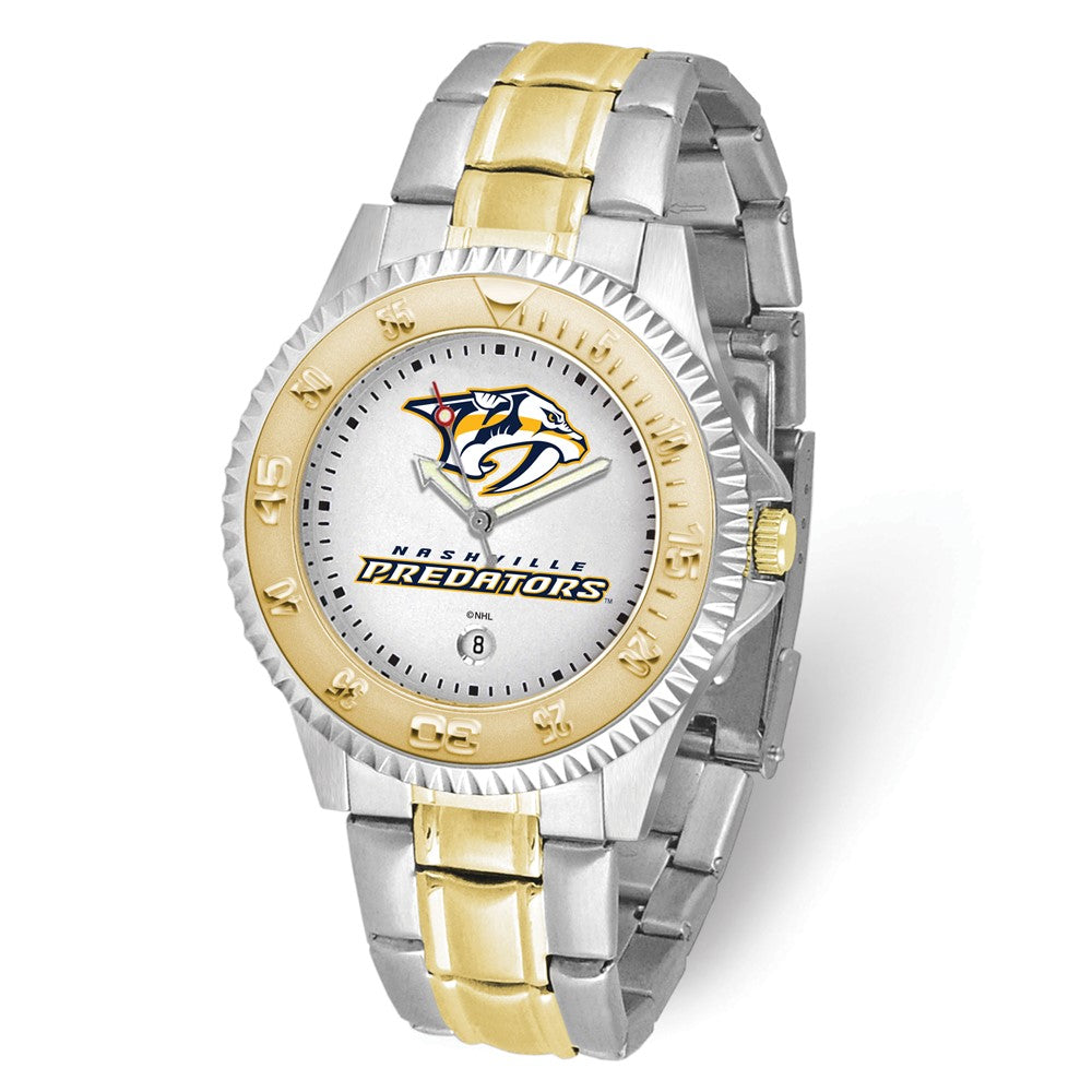 NHL Mens Nashville Predators Competitor Watch, Item W10608 by The Black Bow Jewelry Co.