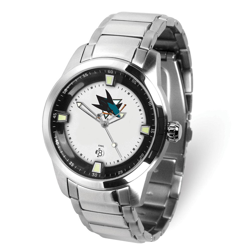 NHL Mens San Jose Sharks Titan Watch, Item W10708 by The Black Bow Jewelry Co.