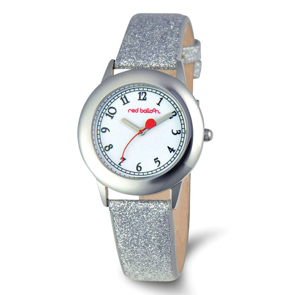 Red Balloon Girls Silver Strap Tween Watch, Item W10723 by The Black Bow Jewelry Co.